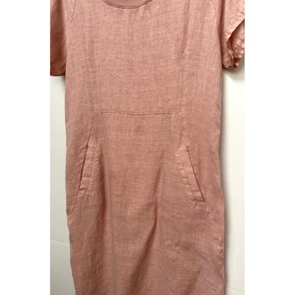Made In Italy - Linen Tunic Sheath Dress Lightweight Size 10 - Picture 3 of 9